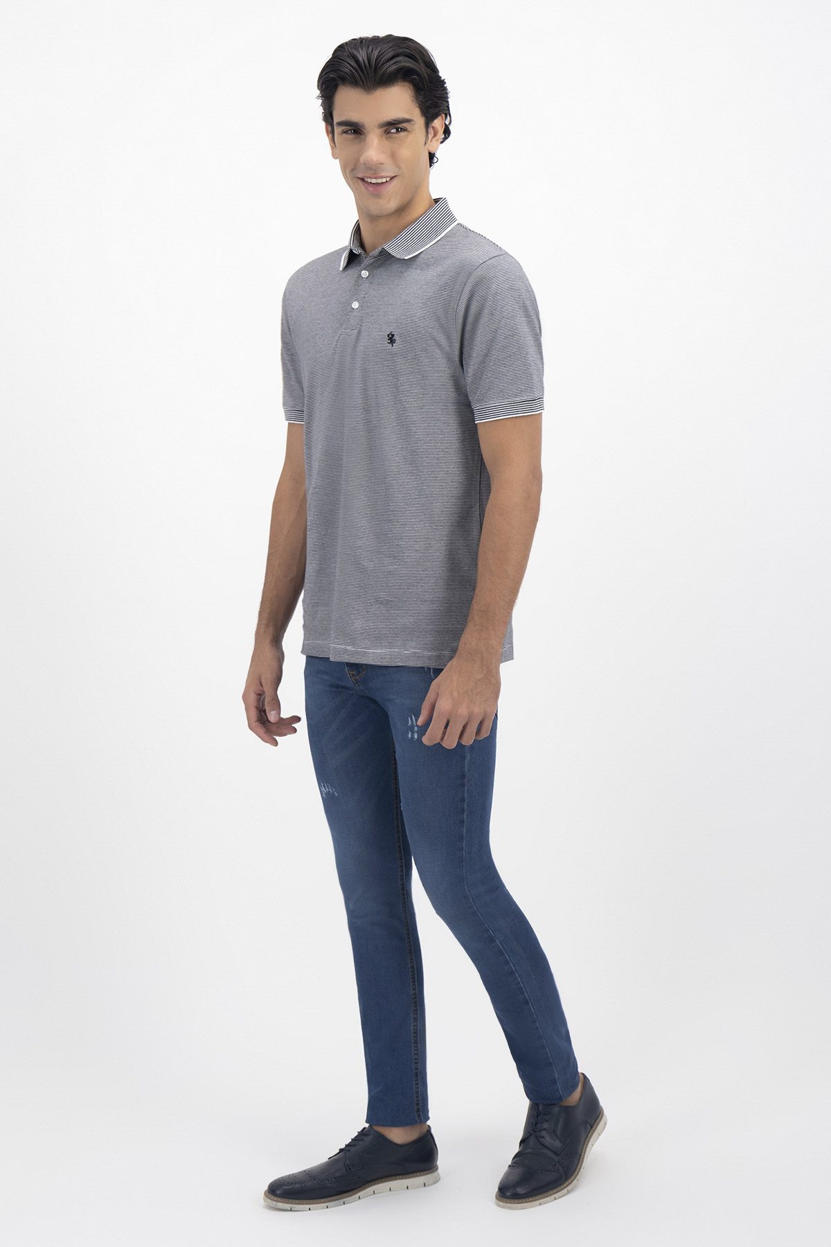PLAYERA TIPO POLO PREMIUM COTTON CONTEMPORARY FIT LAMBERTI image number 3