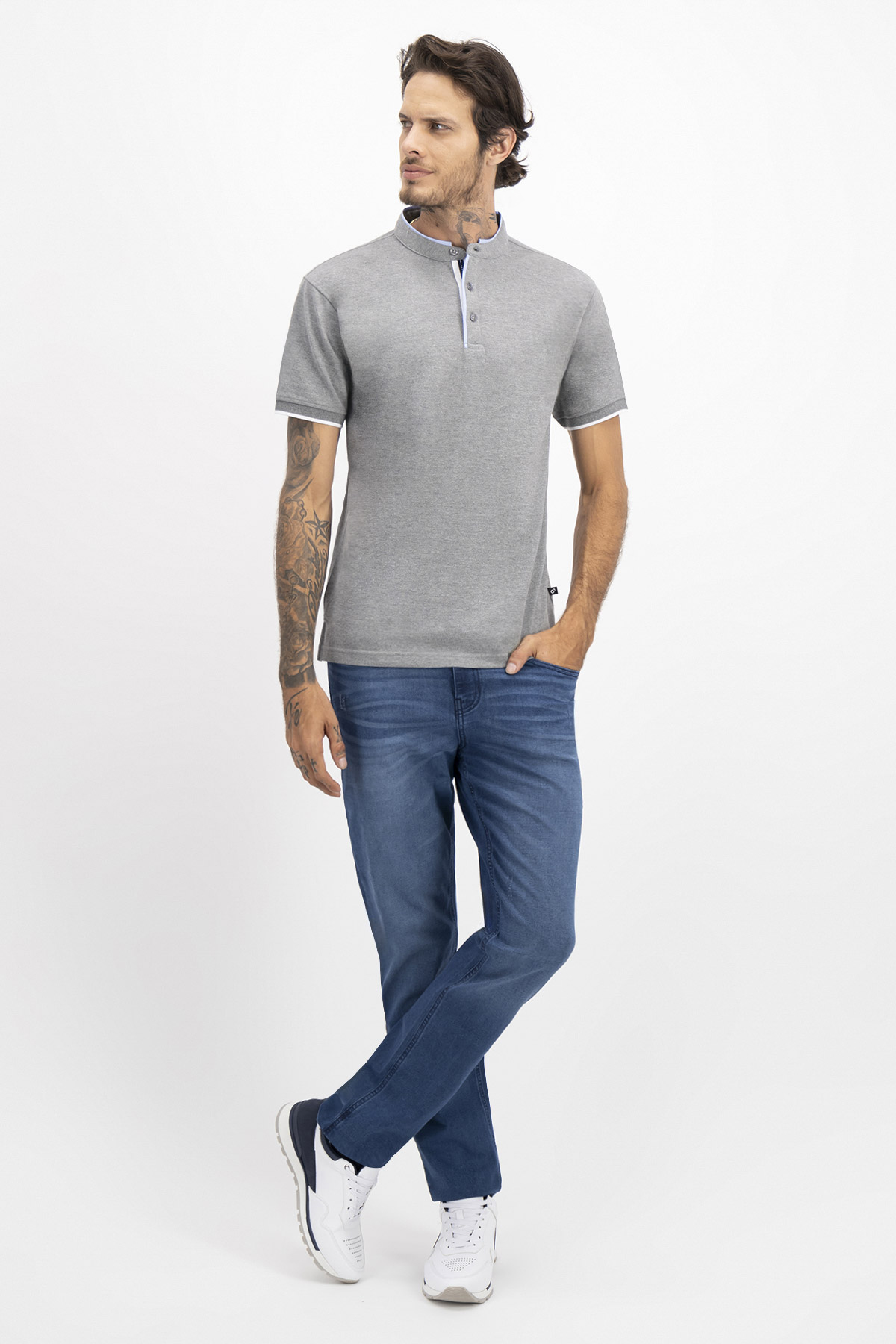PLAYERA TIPO POLO SLIM FIT LMENTAL image number 2