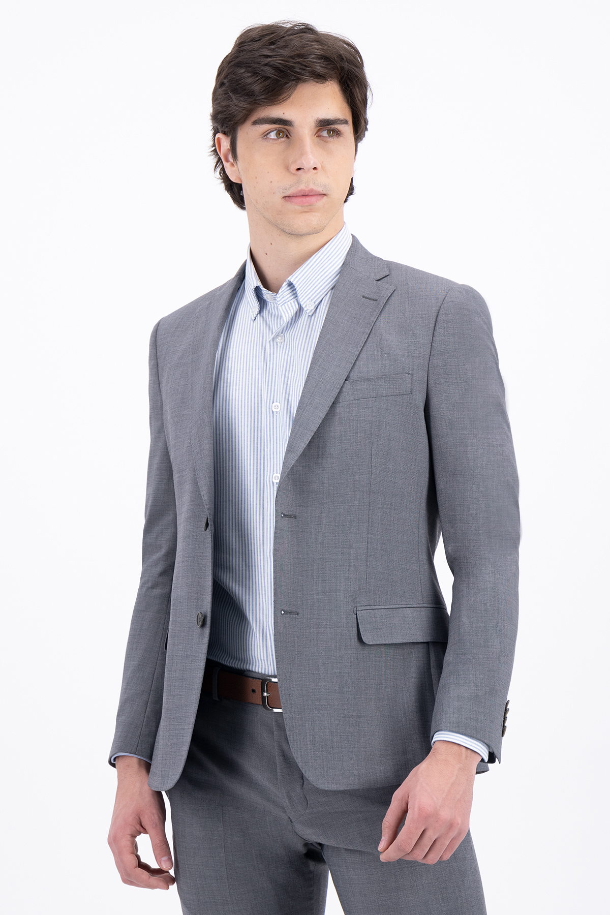 TRAJE COLOR GRIS SLIM FIT LAMBERTI image number 1