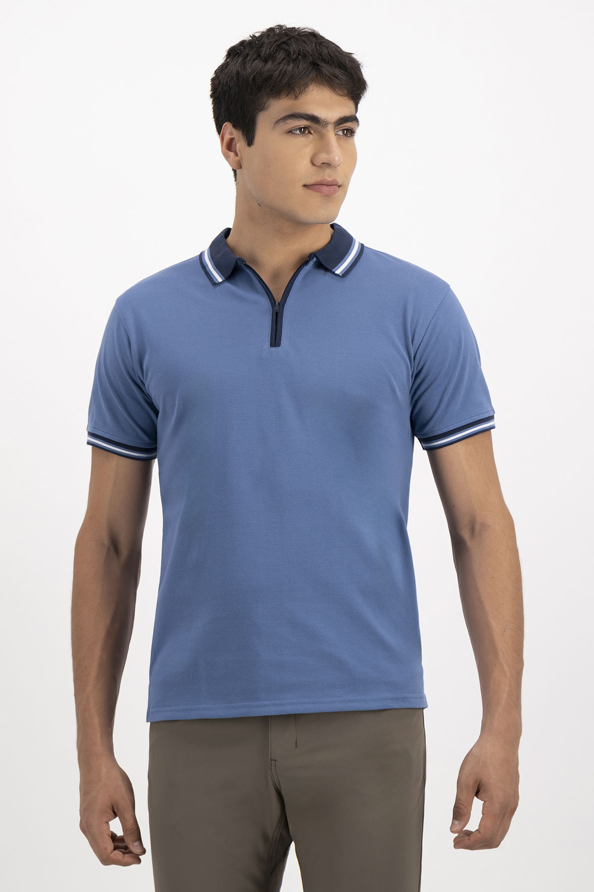 PLAYERA TIPO POLO CASUAL SLIM FIT LMENTAL image number 0