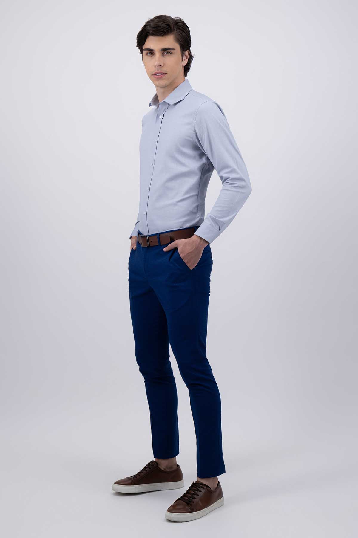 CAMISA GRIS CLARO SLIM FIT LMENTAL image number 0