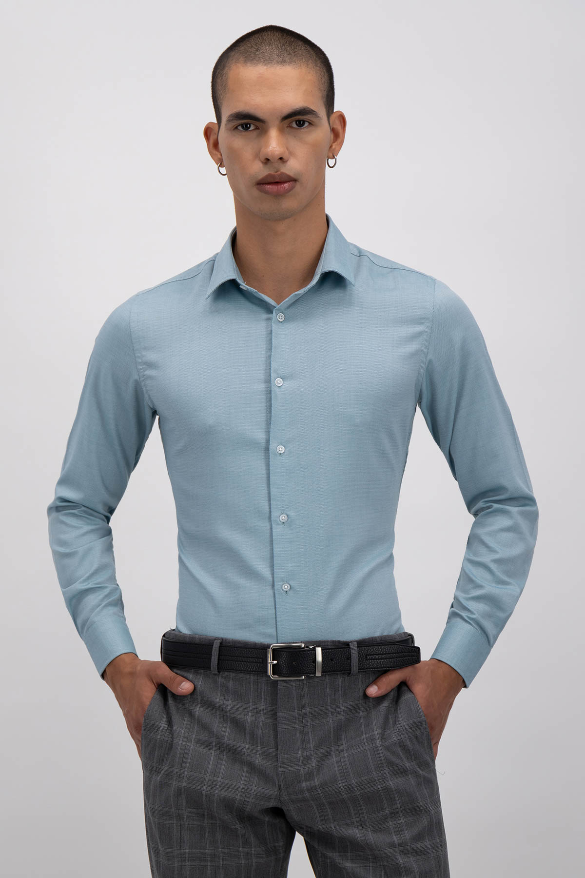 CAMISA VESTIR BAMBOO FIBER SKINNY FIT LMENTAL image number 1