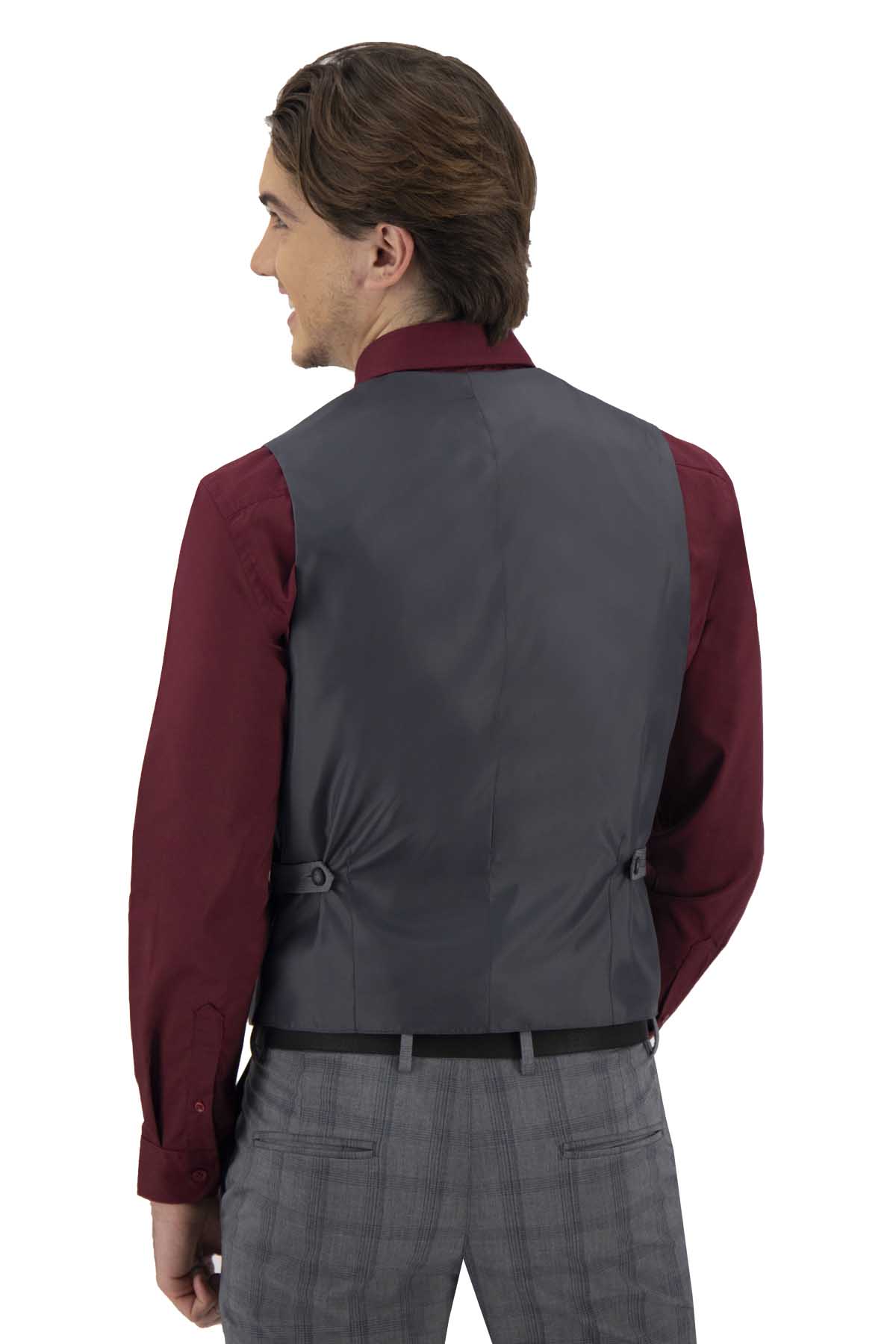 CHALECO VESTIR GRIS OXFORD SLIM FIT LMENTAL image number 2