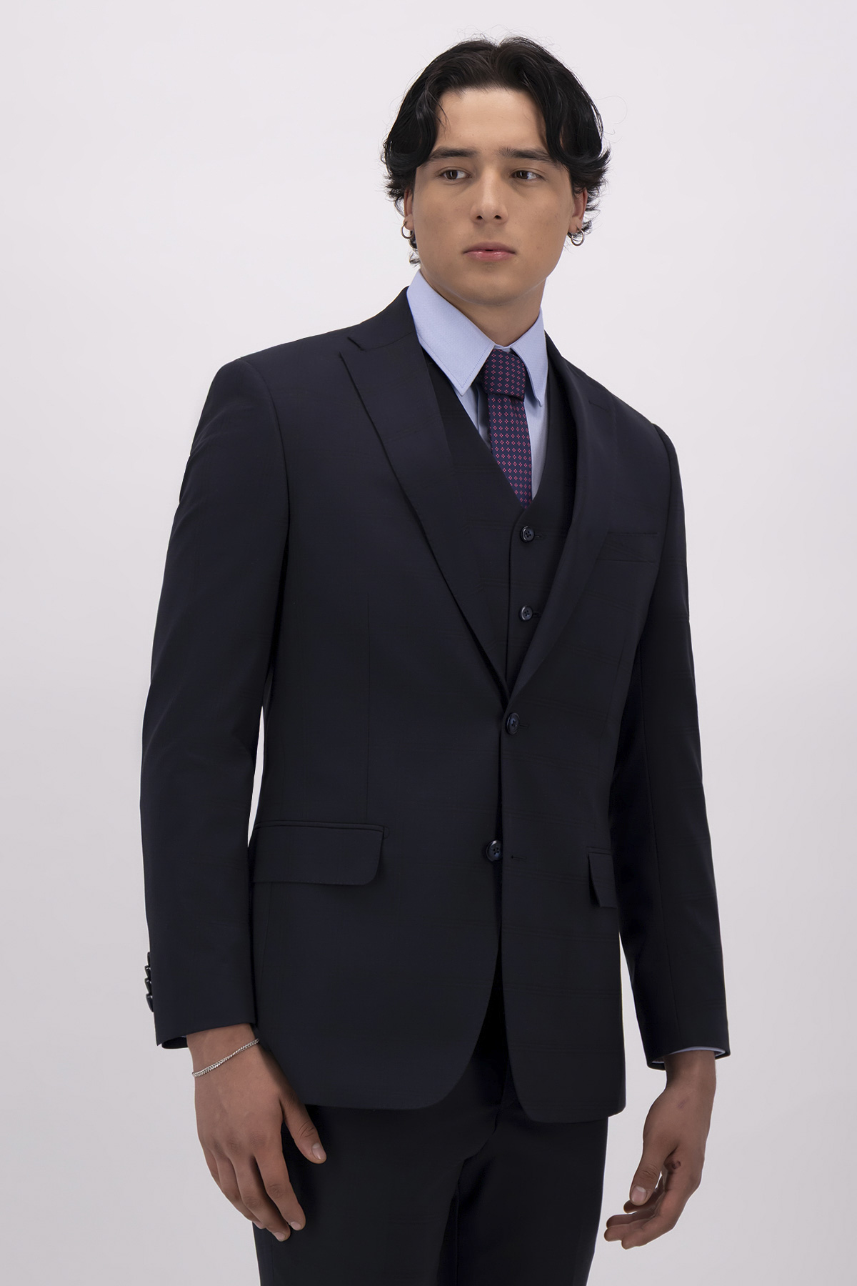 Traje Trio Fresco Di Lana Contemporary Fit Lamberti