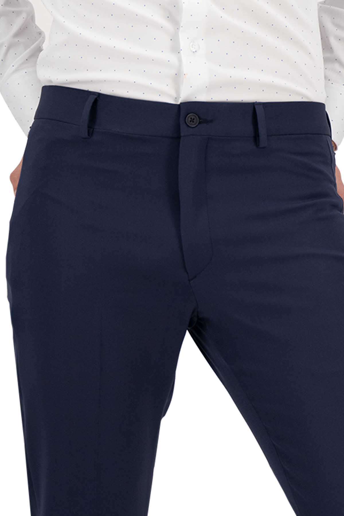 PANTALÓN VESTIR AZUL MARINO SLIM FIT LMENTAL image number 1