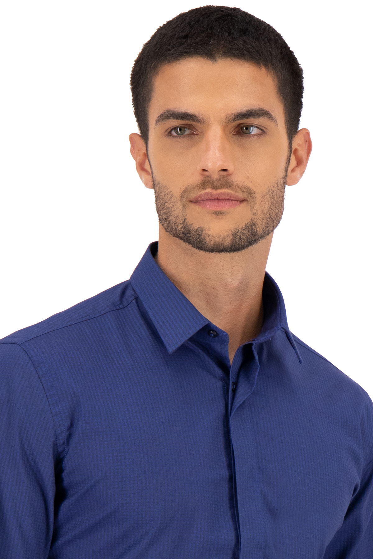 CAMISA VESTIR AZUL MARINO SLIM FIT LMENTAL image number 1