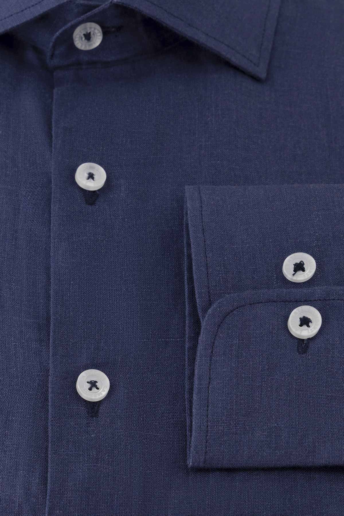 Camisa Casual Linen Contemporary Fit Lamberti image number 4
