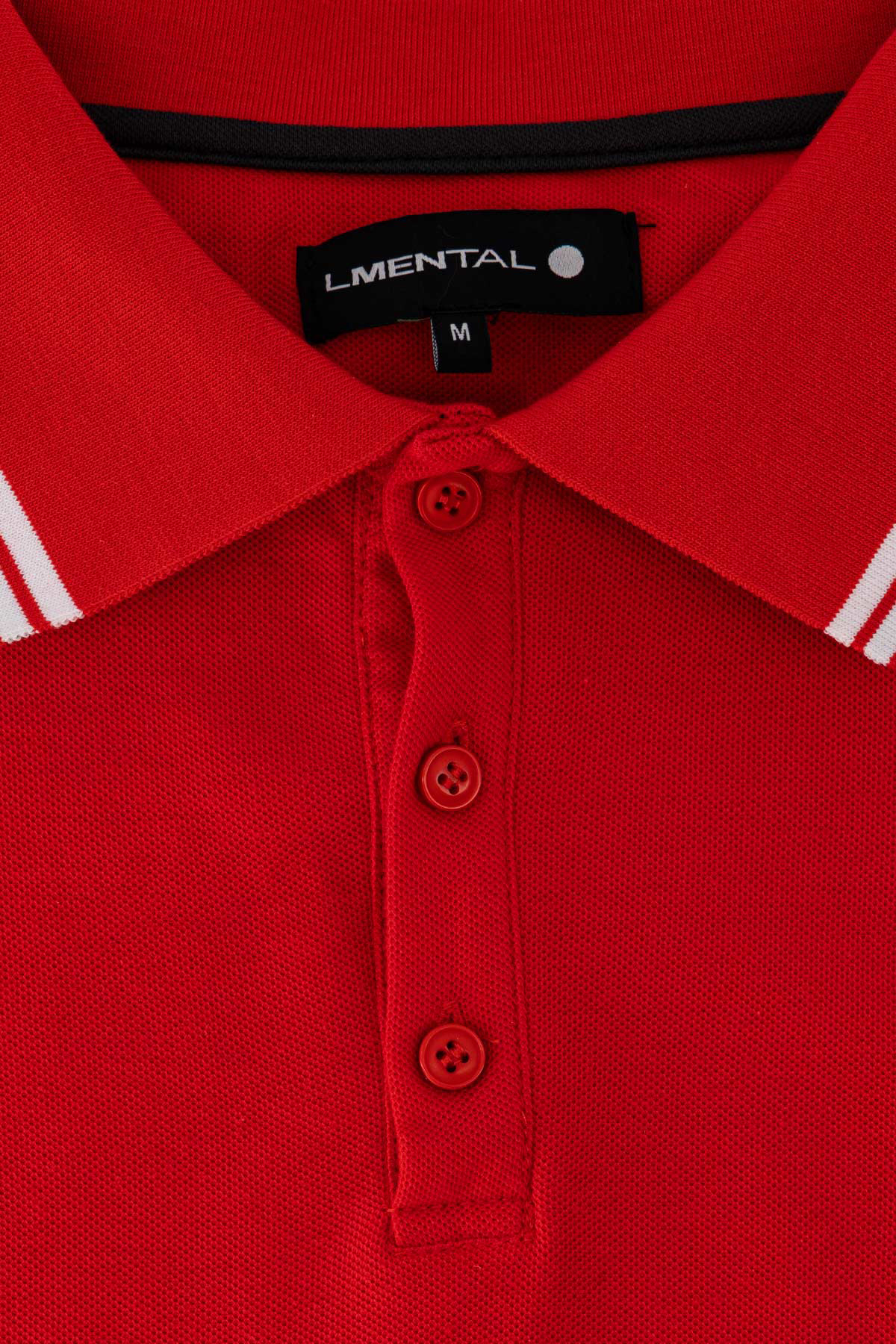 PLAYERA TIPO POLO COLOR ROJO SLIM FIT LMENTAL image number 3