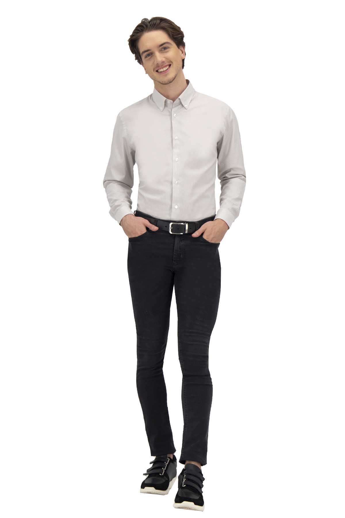 CAMISA CASUAL BEIGE SLIM FIT LMENTAL image number 4