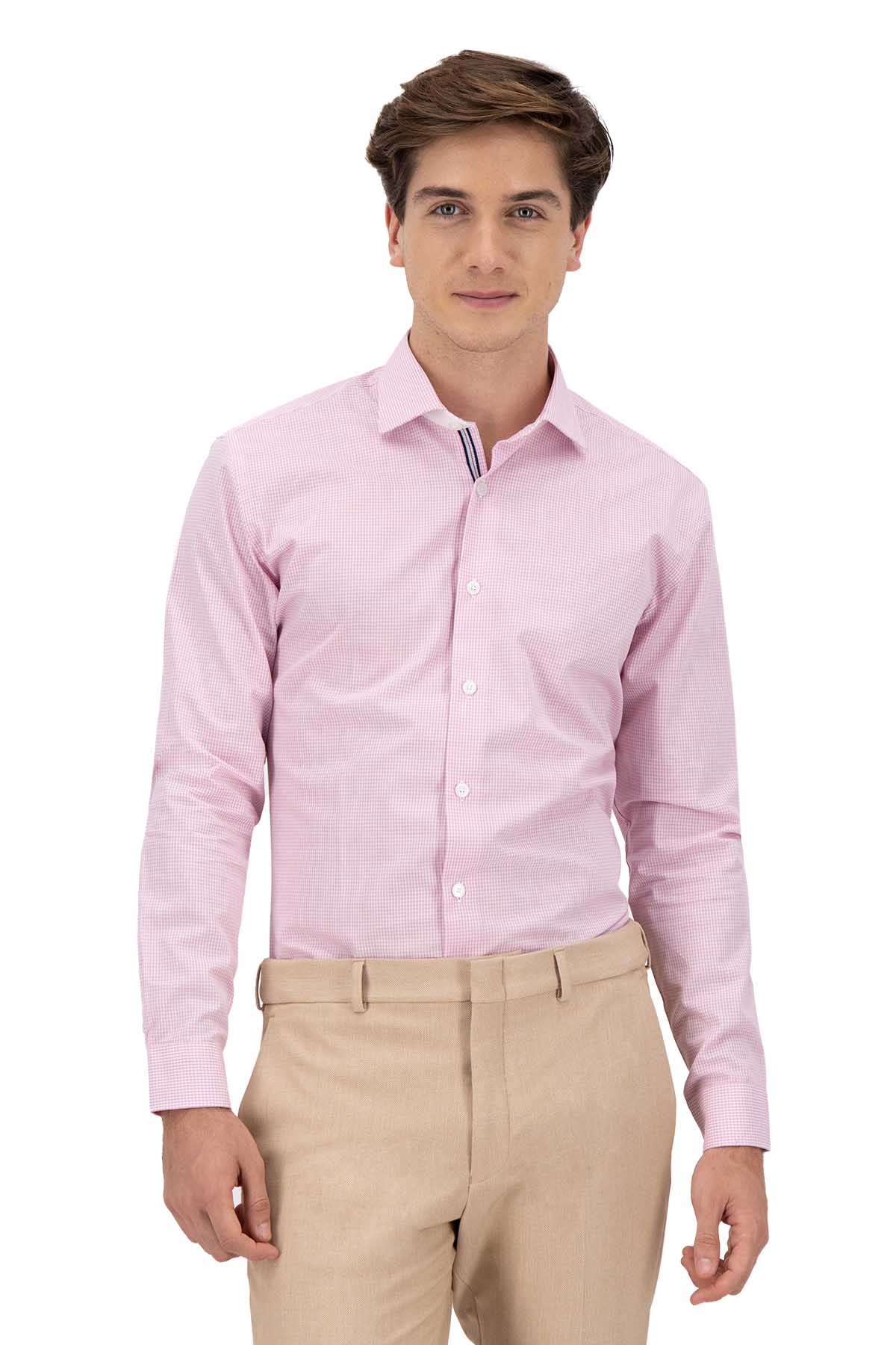 CAMISA CASUAL ROSA PASTEL SLIM FIT LMENTAL image number 0