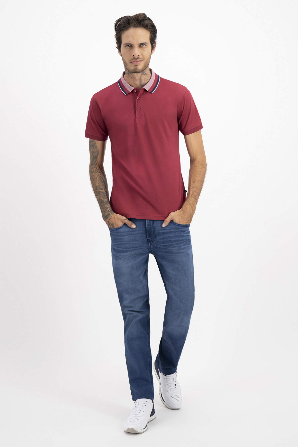 PLAYERA TIPO POLO SLIM FIT LMENTAL image number null