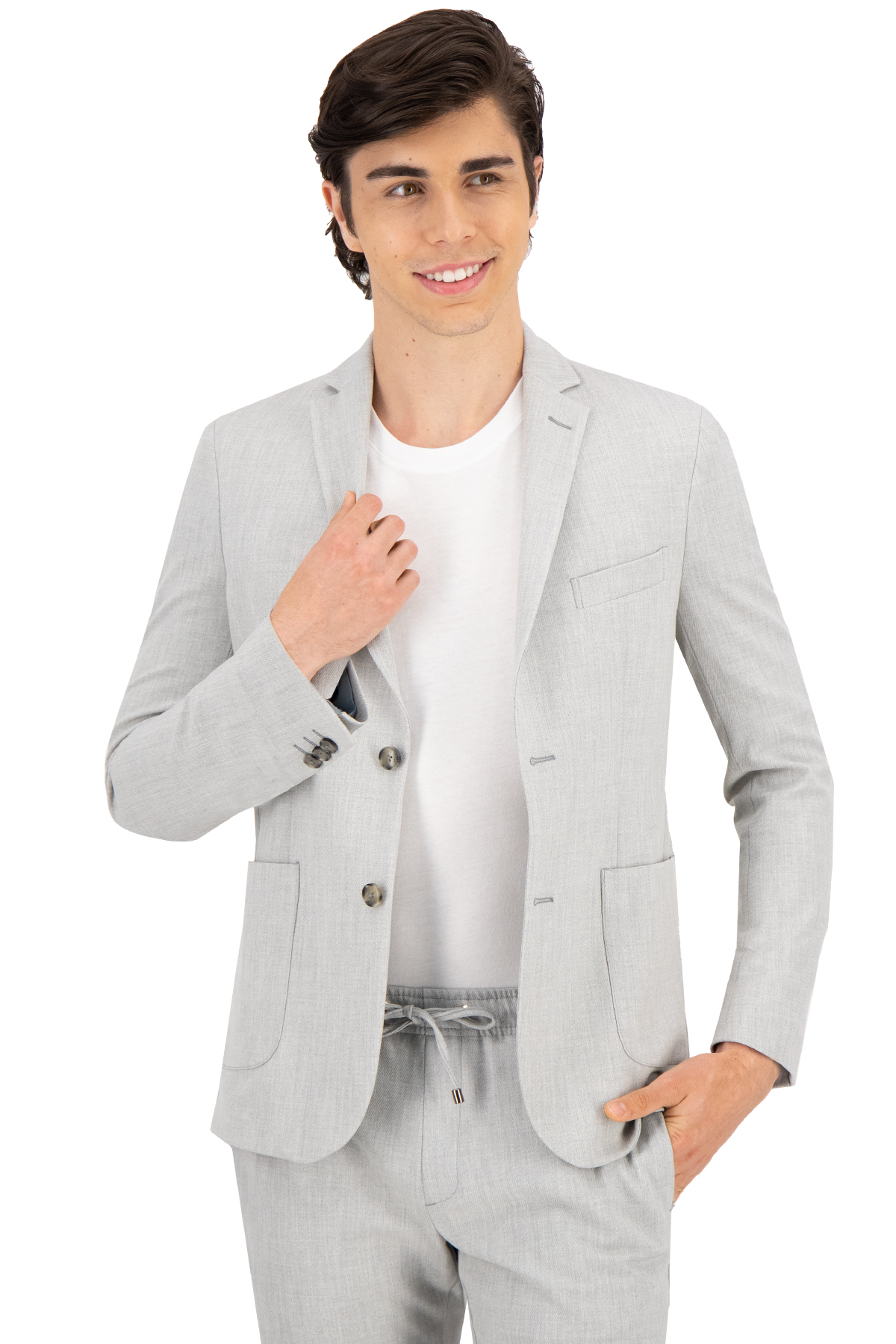 SACO SEPARATE GRIS SLIM FIT LMENTAL image number 0