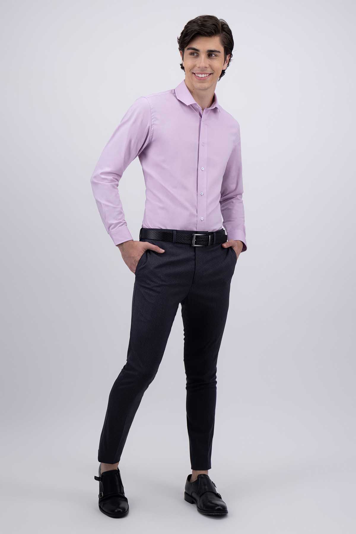 CAMISA LILA SLIM FIT LMENTAL image number 0