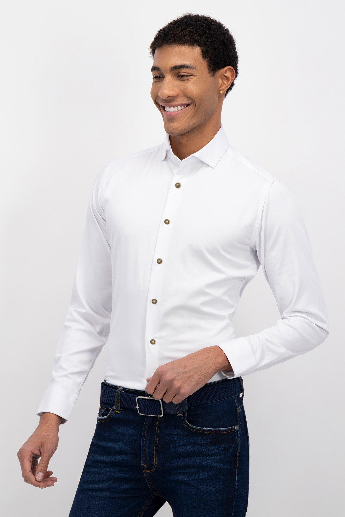 CAMISA FORMAL TLAOLLI SLIM FIT MENS FASHION image number 0