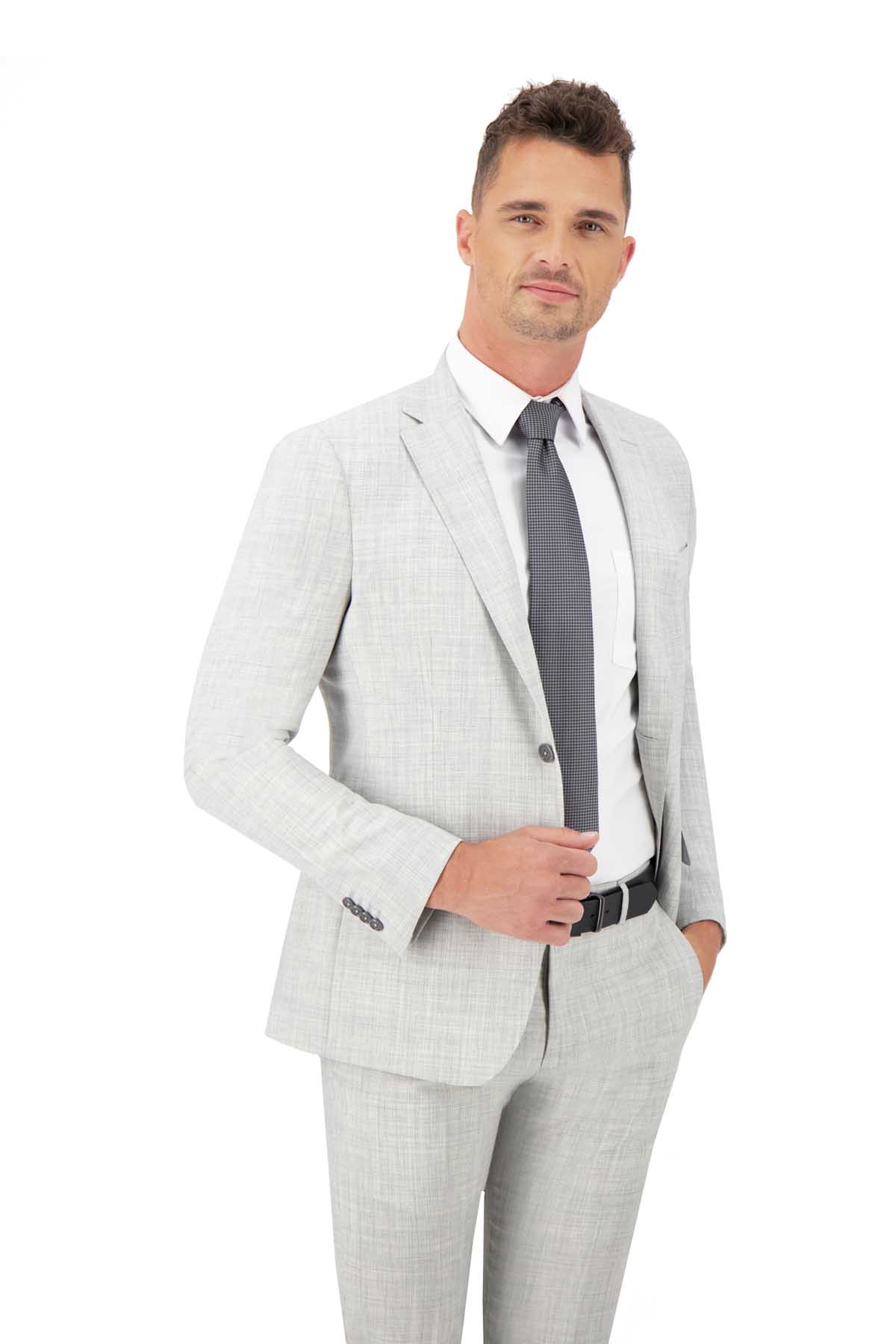 TRAJE GRIS SLIM FIT LAMBERTI image number 2