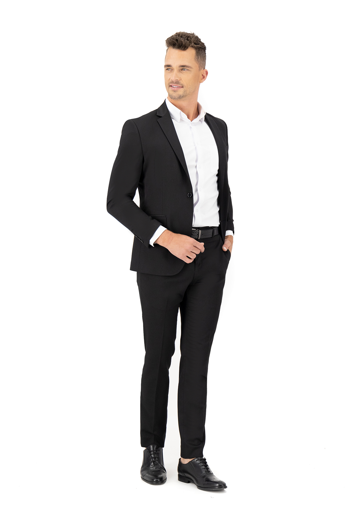 SACO VESTIR NEGRO SLIM FIT LMENTAL image number 4