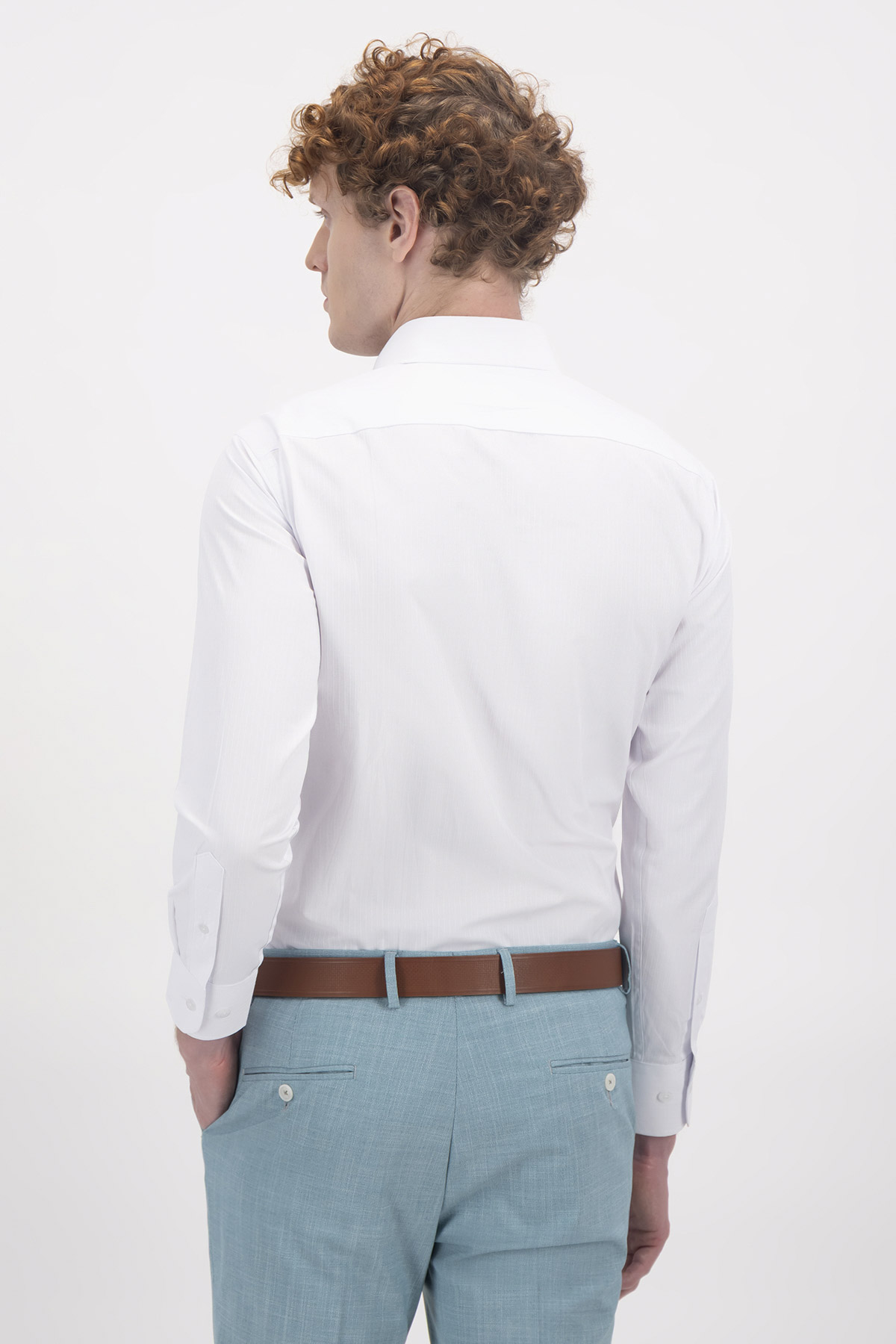 Camisa Formal Contemporary Fit Cotton Blend