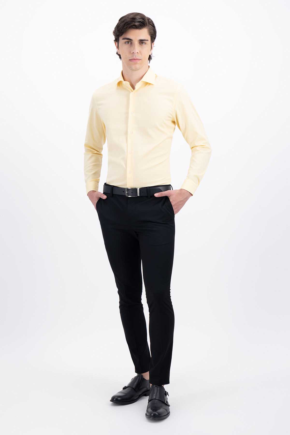 CAMISA AMARILLO SLIM FIT LMENTAL image number 4