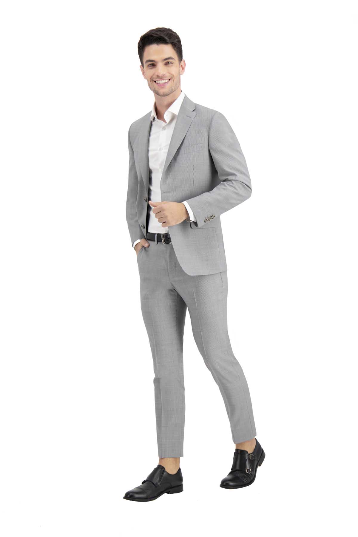 TRAJE GRIS CONTEMPORANEO FIT LAMBERTI image number 0
