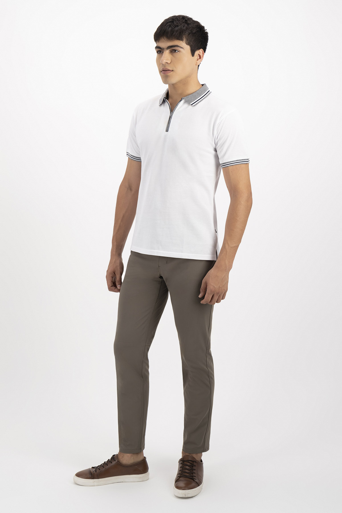 PLAYERA TIPO POLO CASUAL SLIM FIT LMENTAL image number 3