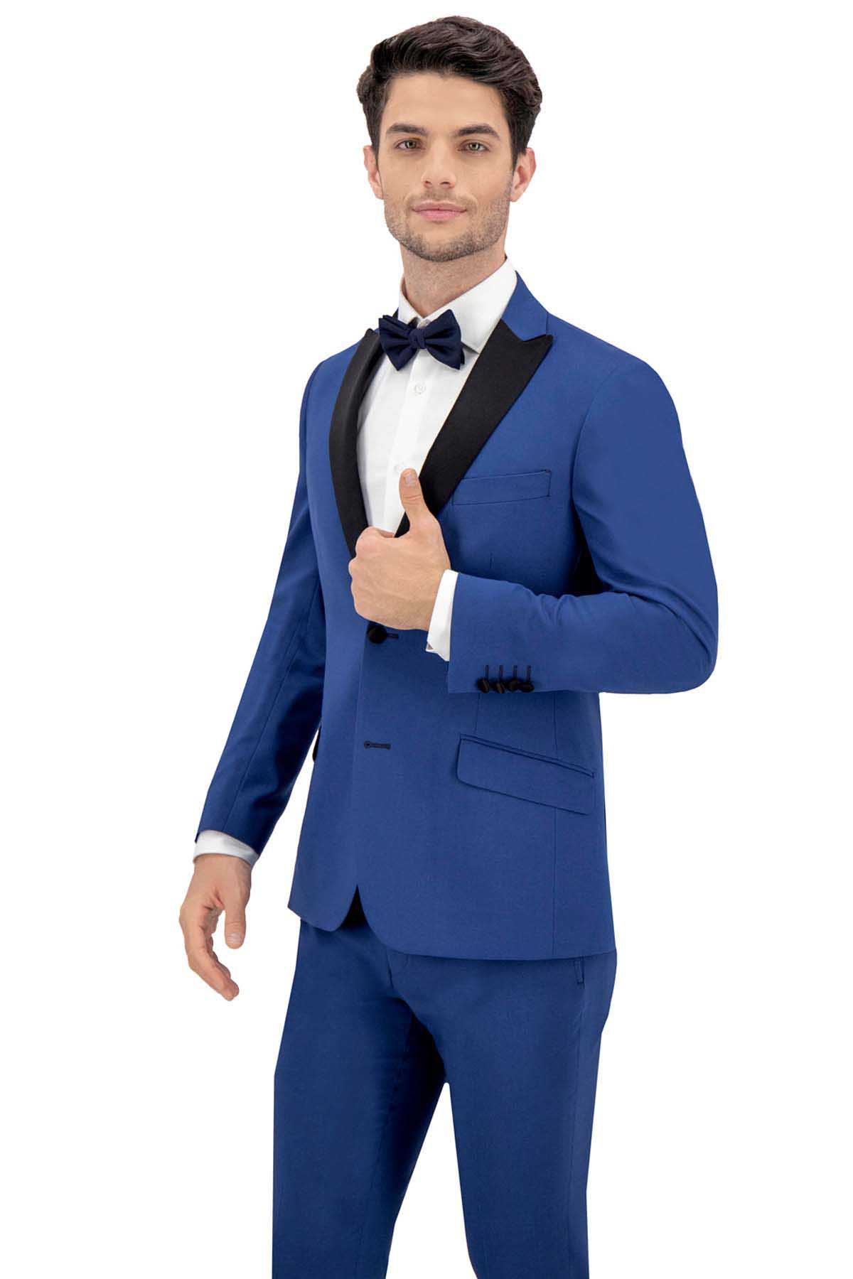 SMOKING AZUL MARINO SLIM FIT LMENTAL image number 2