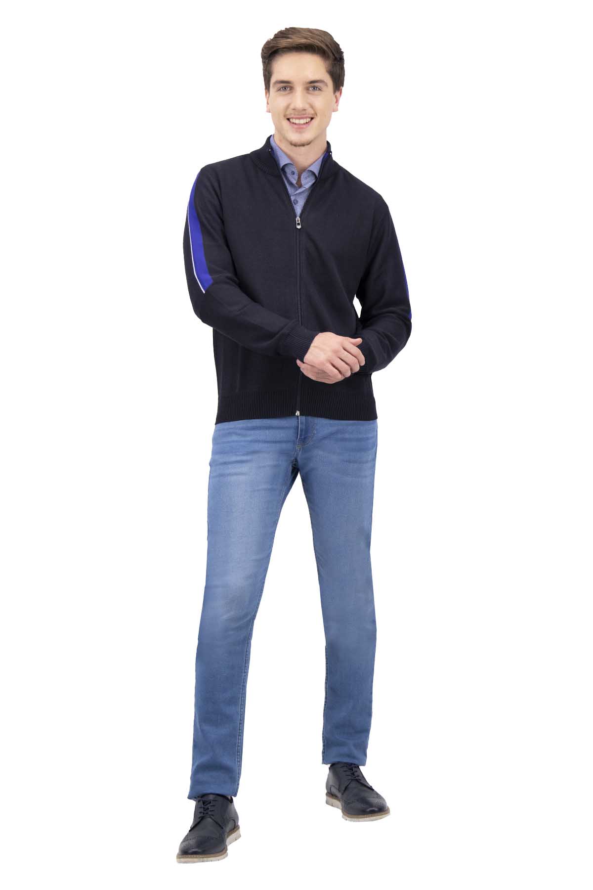 SUETER AZUL MARINO SLIM FIT LMENTAL image number 3