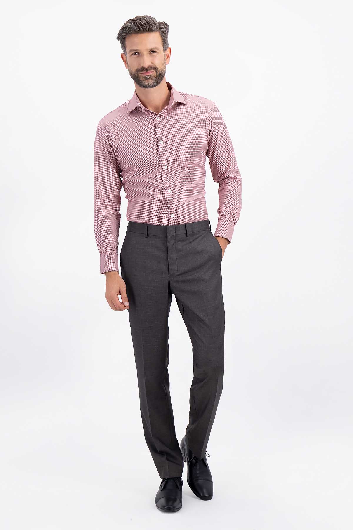 CAMISA  CASUAL TENCEL EASY FRY  GUINDA CONTEMPORARY FIT  LAMBERTI image number 4