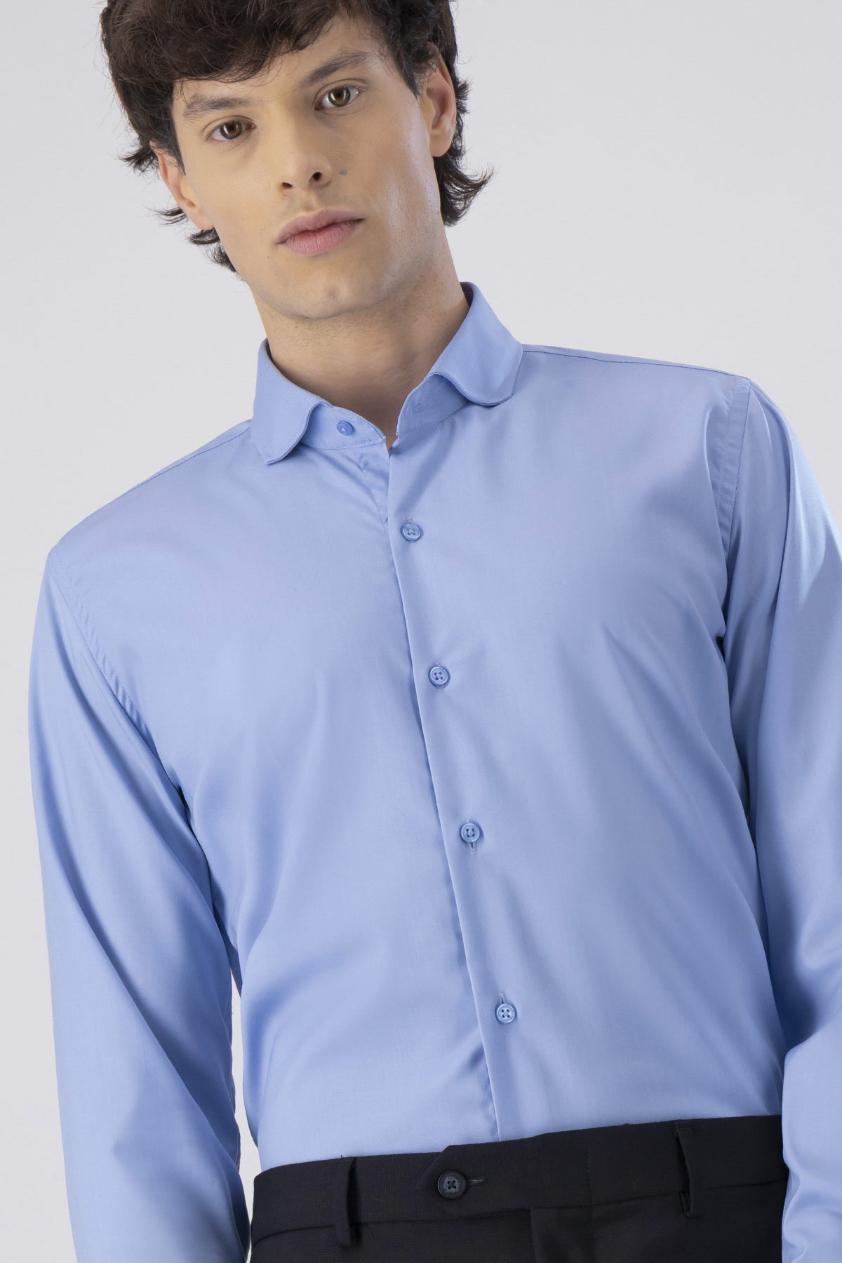 Camisa Formal Milk Touch Slim Fit image number 4