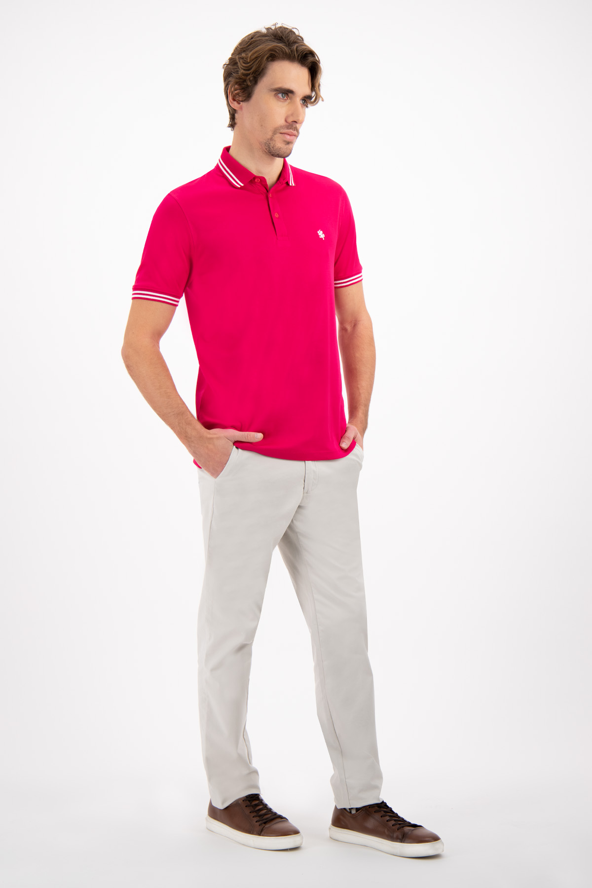 PLAYERA TIPO POLO CONTEMPORARY FIT LAMBERTI image number null
