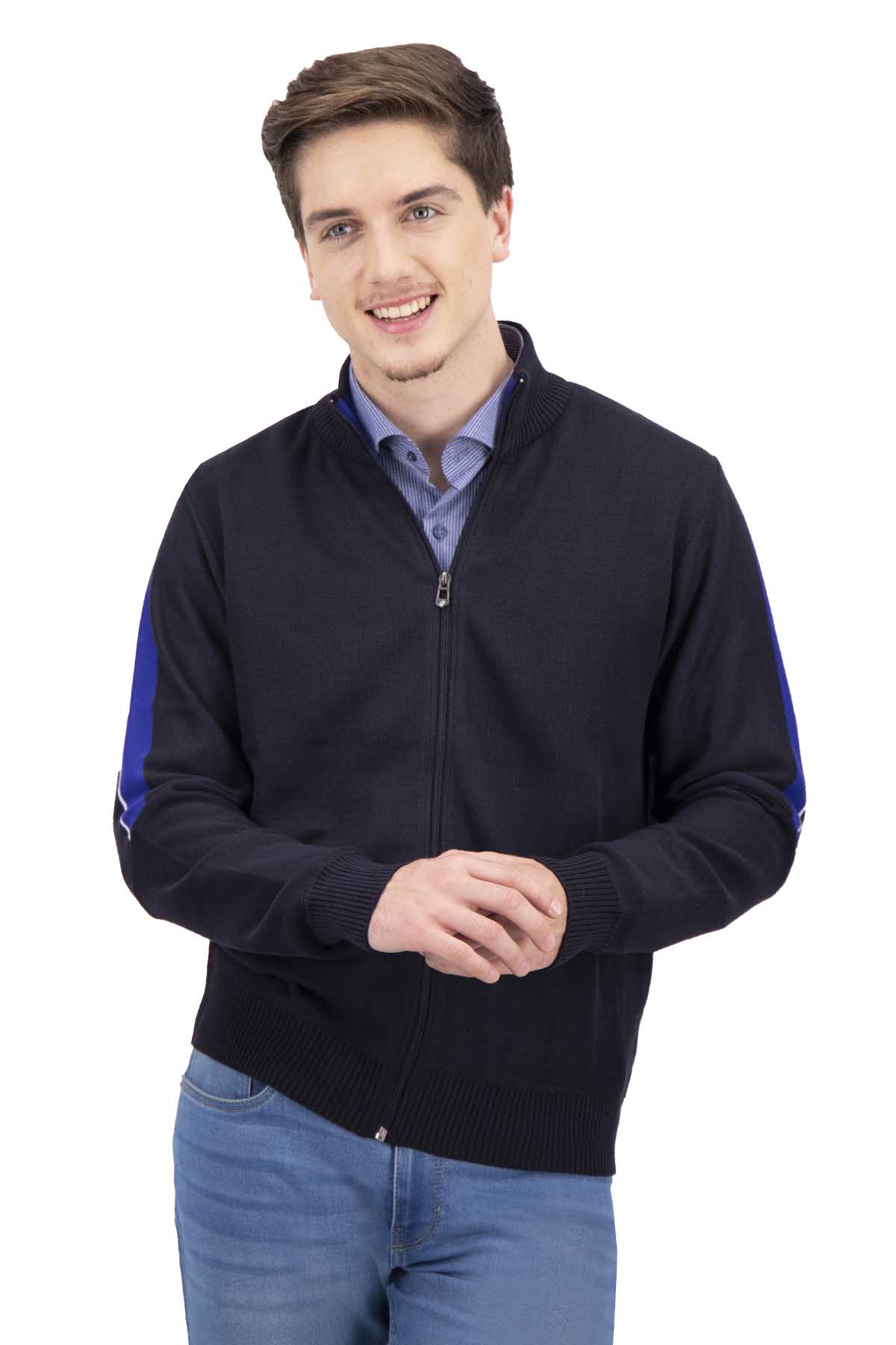 SUETER AZUL MARINO SLIM FIT LMENTAL image number 0