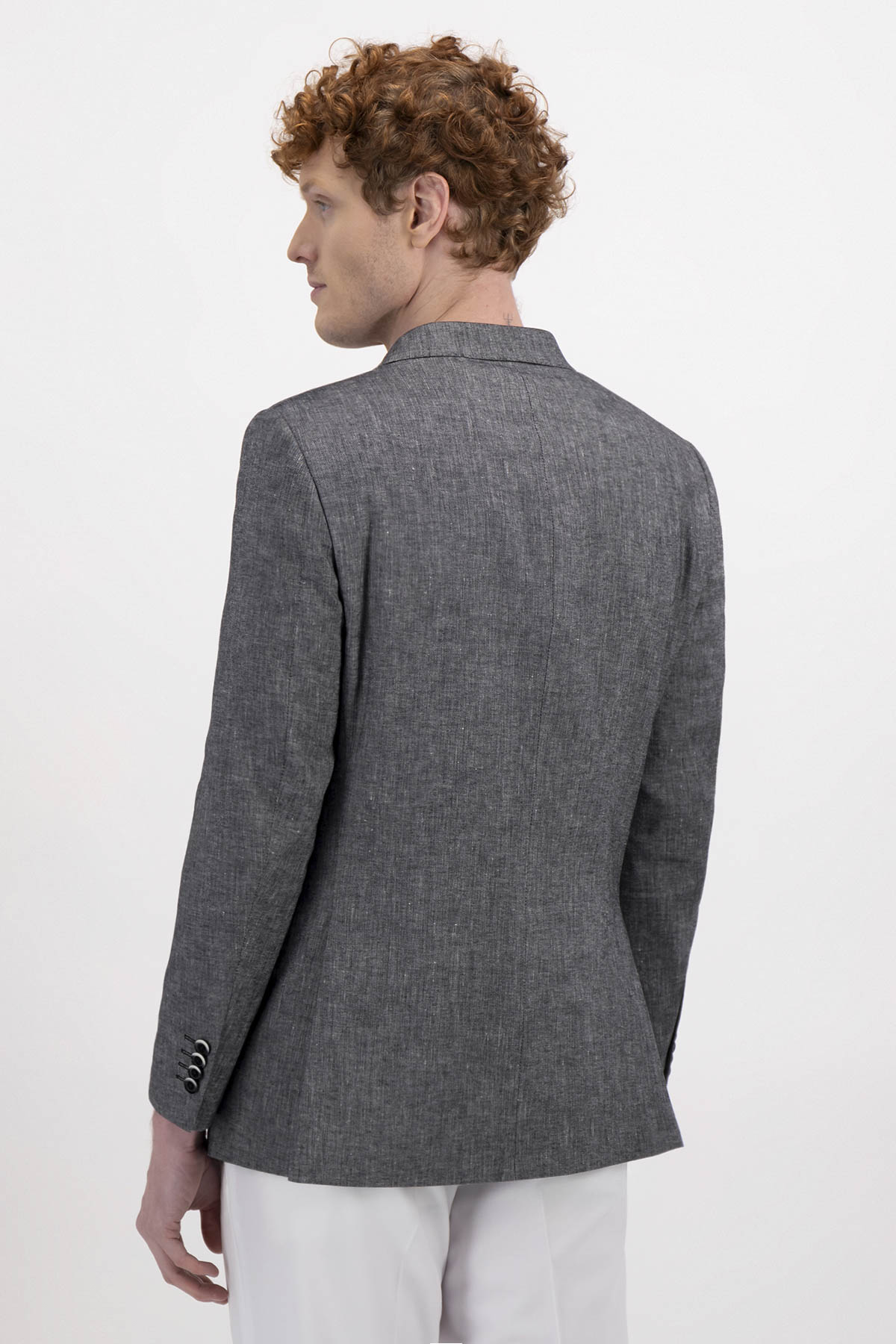 SACO CRUZADO LINEN SLIM FIT LAMBERTI image number 1