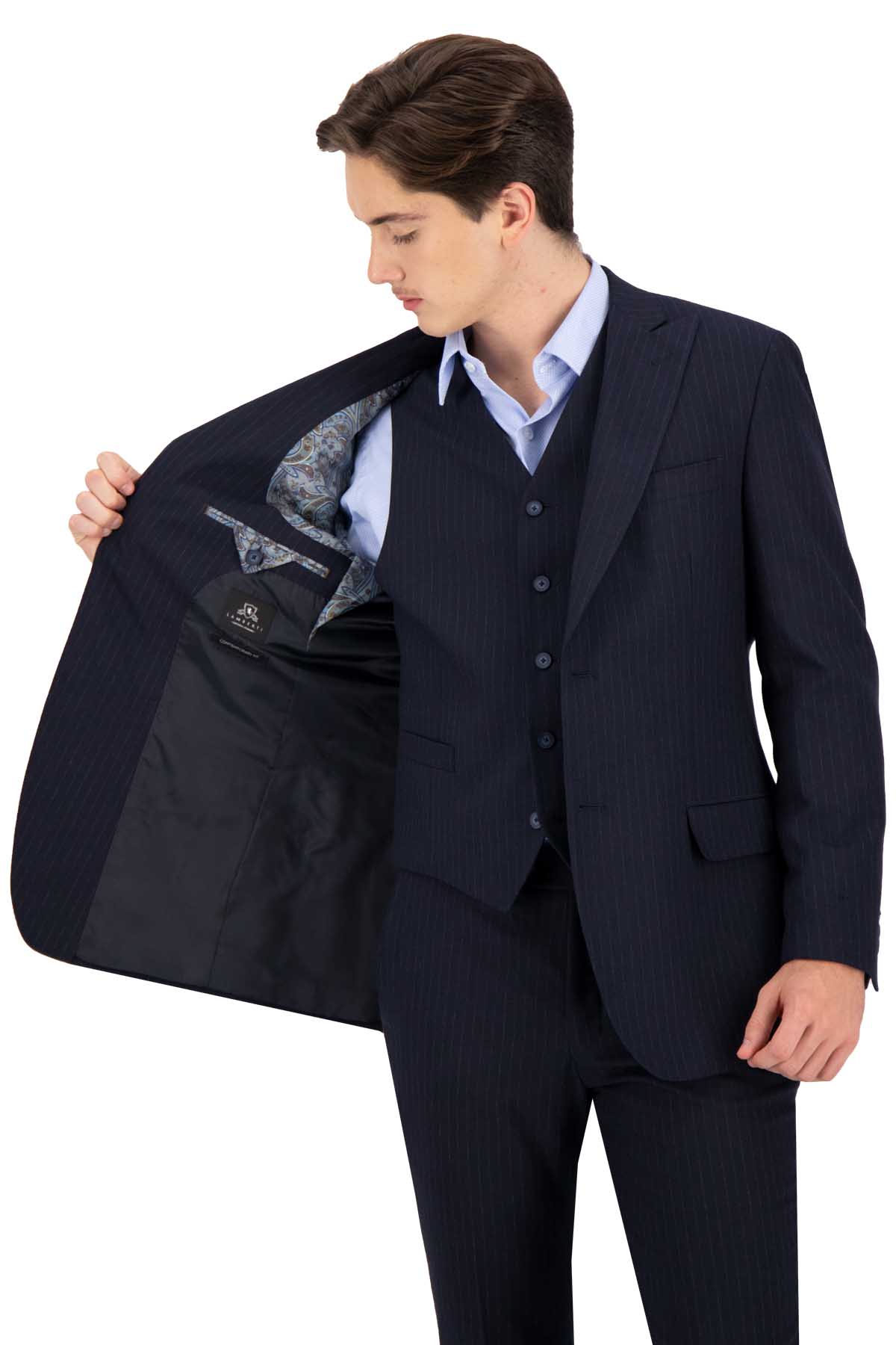 TRAJE TRIO AZUL NAVY CONTEMPORARY FIT LAMBERTI image number 2