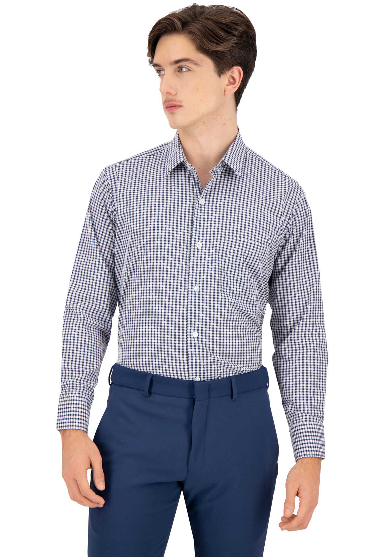 CAMISA VESTIR AZUL MARINO CONTEMPORARY FIT SONNETI UO
