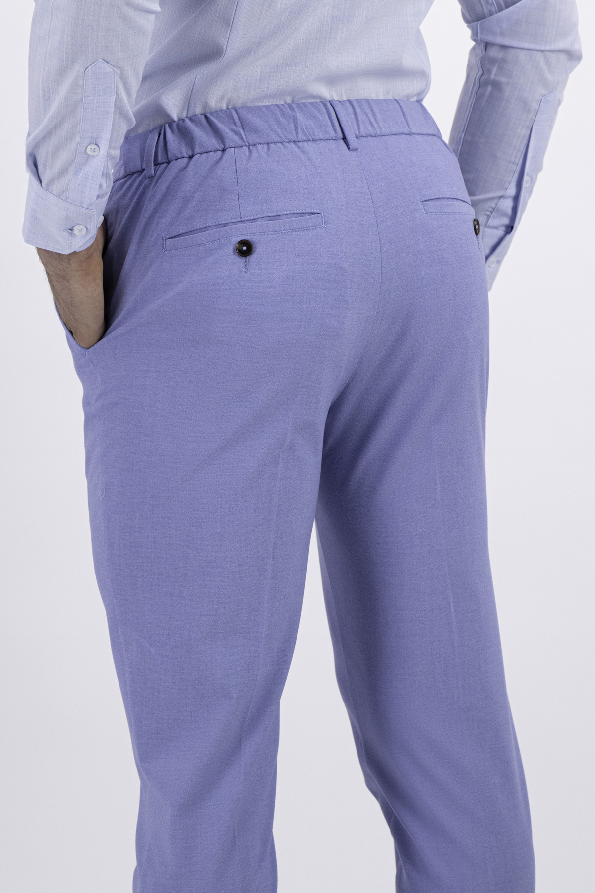 PANTALÓN VESTIR AZUL CLARO SLIM FIT LMENTAL image number 3