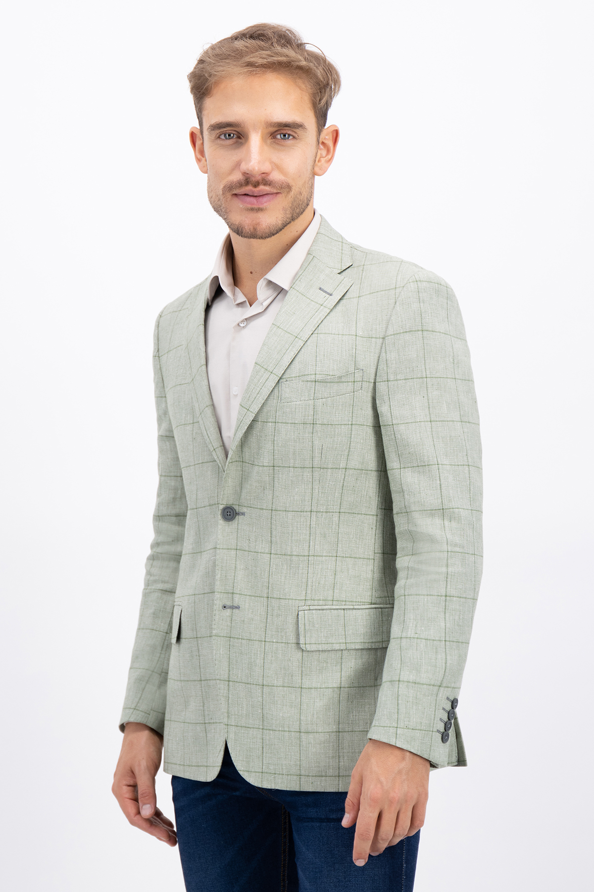 SACO CASUAL LINEN FIBER SLIM FIT LAMBERTI