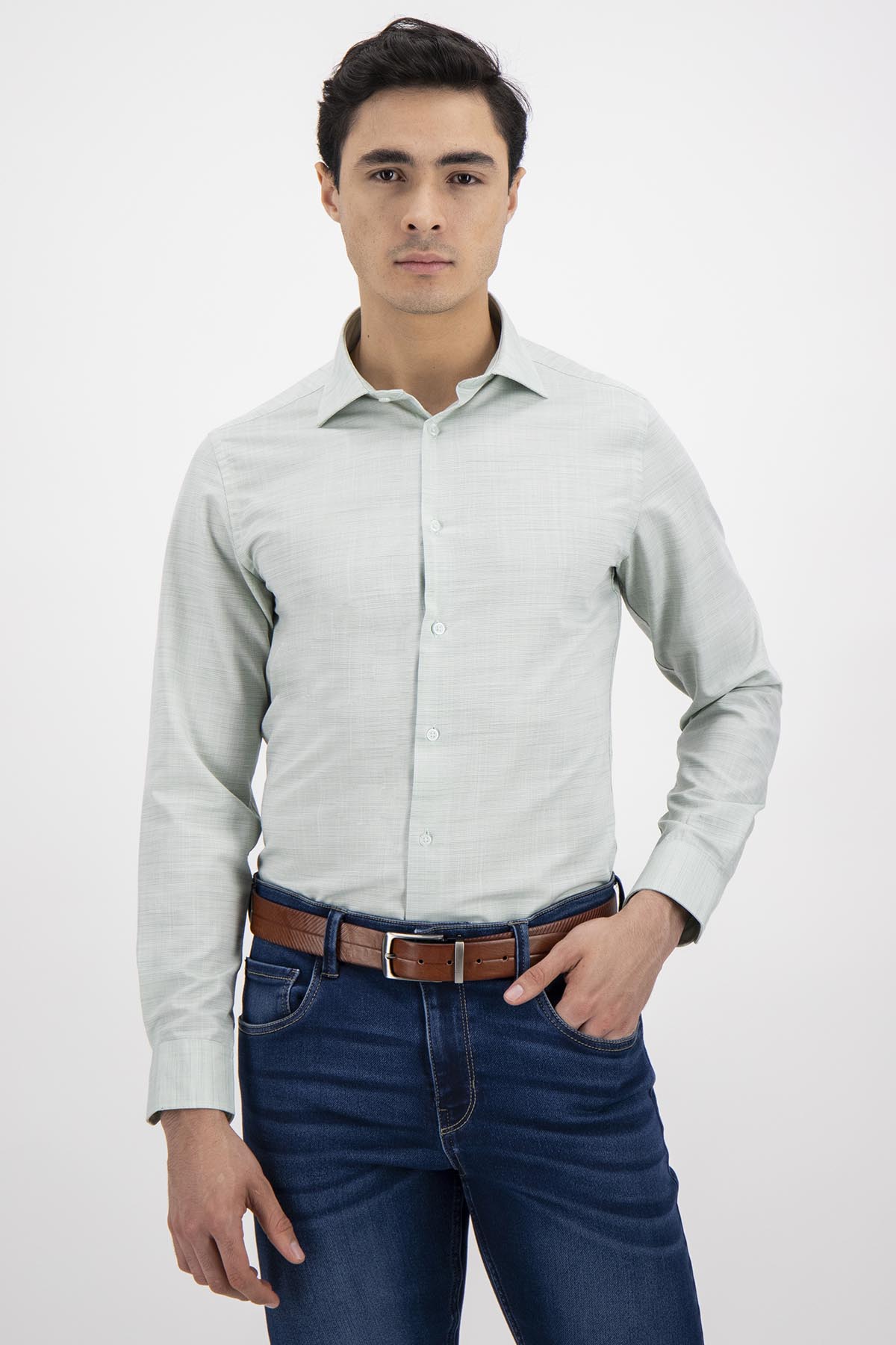 CAMISA VESTIR BAMBOO FIBER SKINNY FIT LMENTAL