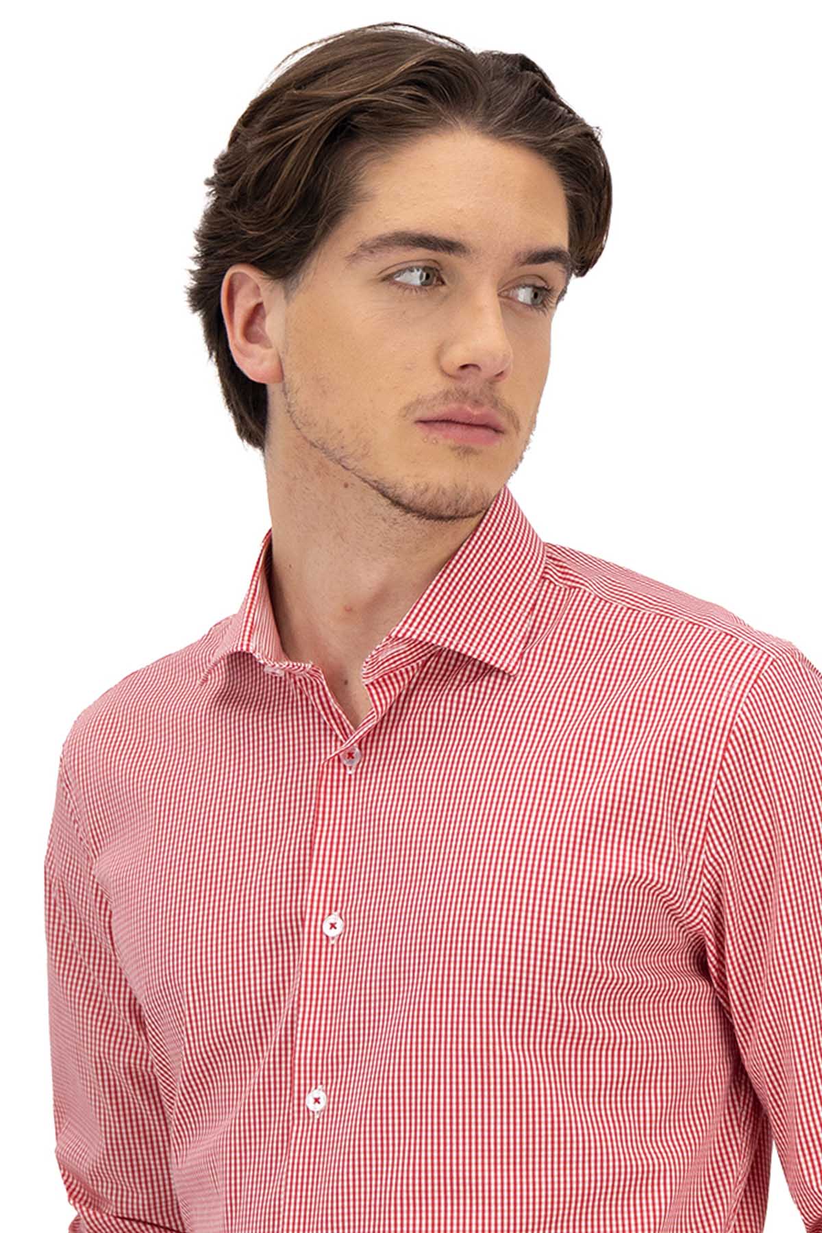 CAMISA CASUAL TECHNO STRECH ROJO SLIM FIT LMENTAL image number 1