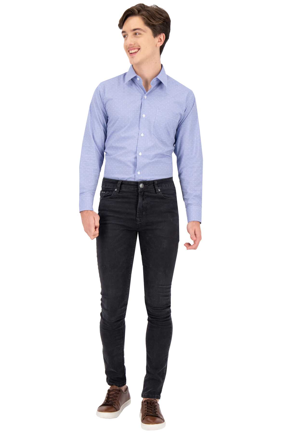 CAMISA VESTIR REY AZUL CONTEMPORARY FIT SONNETI UO