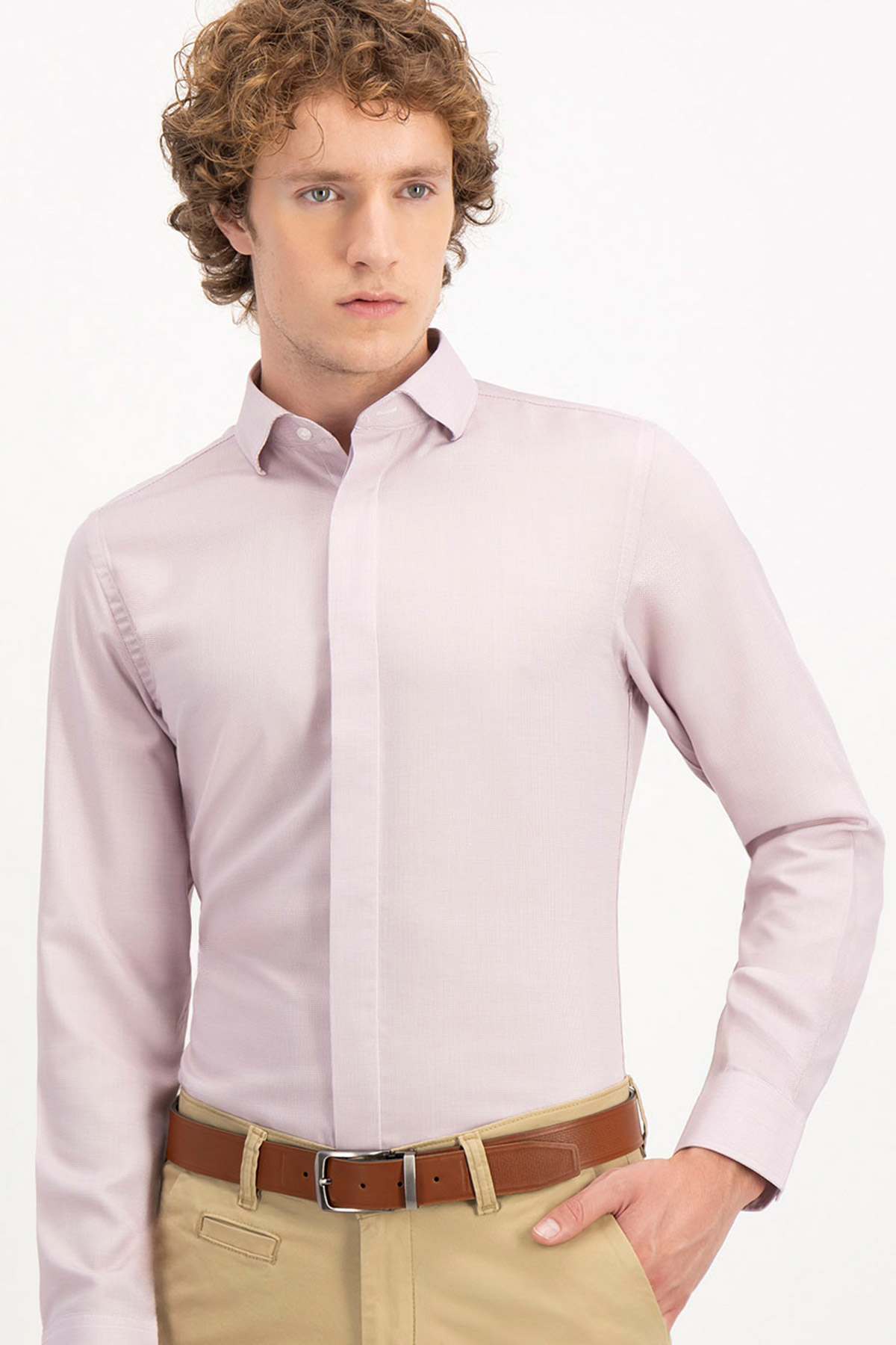 CAMISA FORMAL BAMBOO FIBER SKINNY FIT LMENTAL image number 0