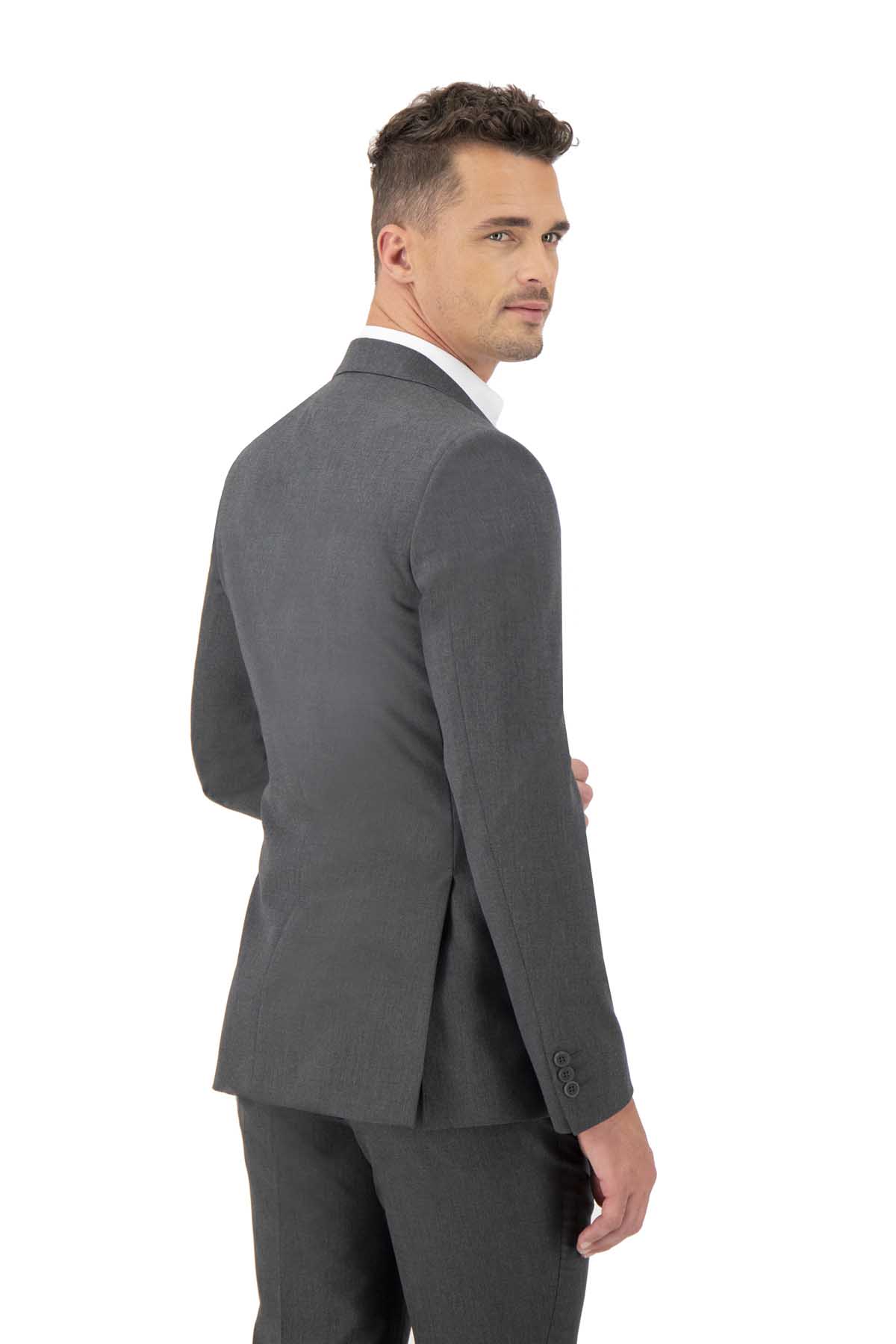 TRAJE GRIS OXFORD CONTEMPORANEO FIT SONNETI UO image number 3