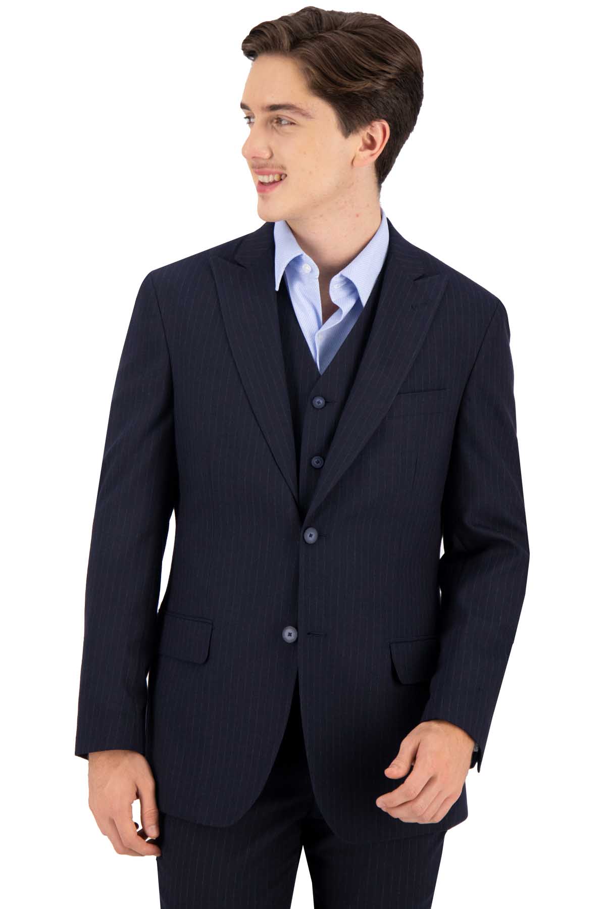 TRAJE TRIO AZUL NAVY CONTEMPORARY FIT LAMBERTI image number 1