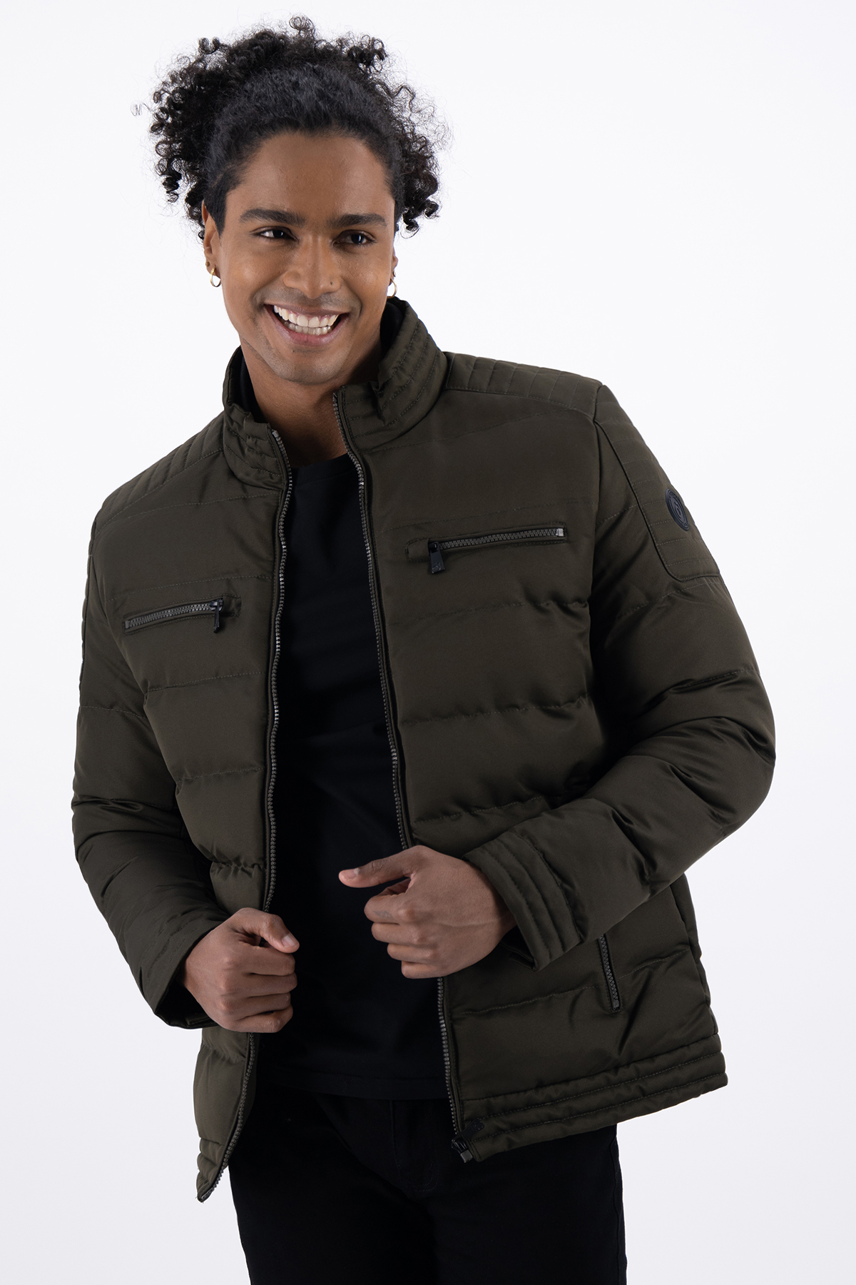 CHAMARRA VERDE OLVIDA SLIM FIT LMENTAL image number 1