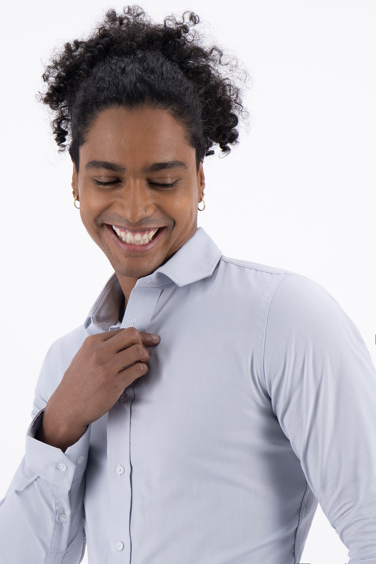 CAMISA GRIS CLARO SLIM FIT LMENTAL image number 2