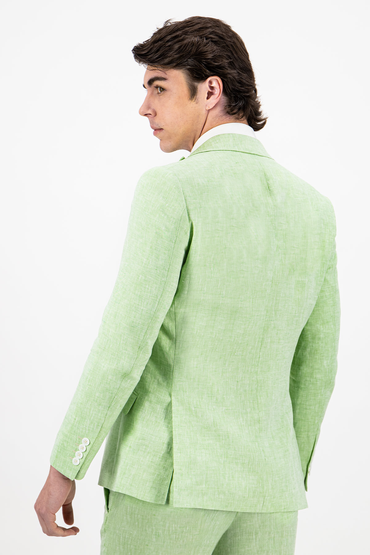 SACO SEPARATE VERDE VINTAGE SLIM FIT LMENTAL image number 2