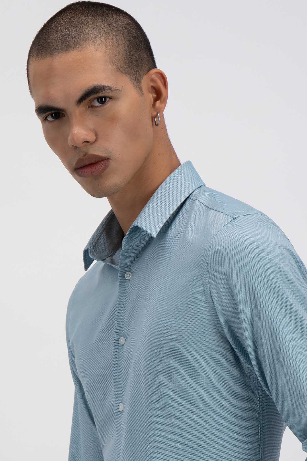 CAMISA VESTIR BAMBOO FIBER SKINNY FIT LMENTAL image number 2