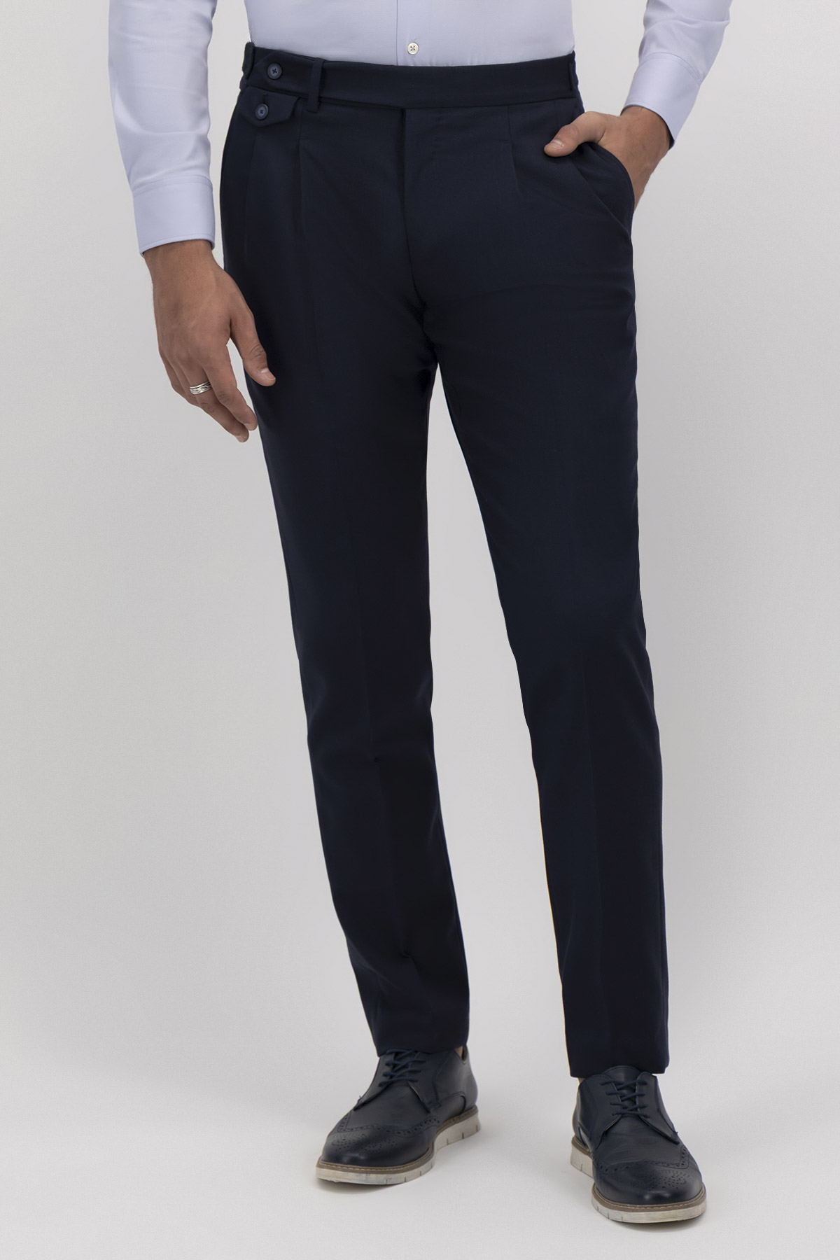 Pantalón Formal Fresco Di Lana Slim Fit Lamberti