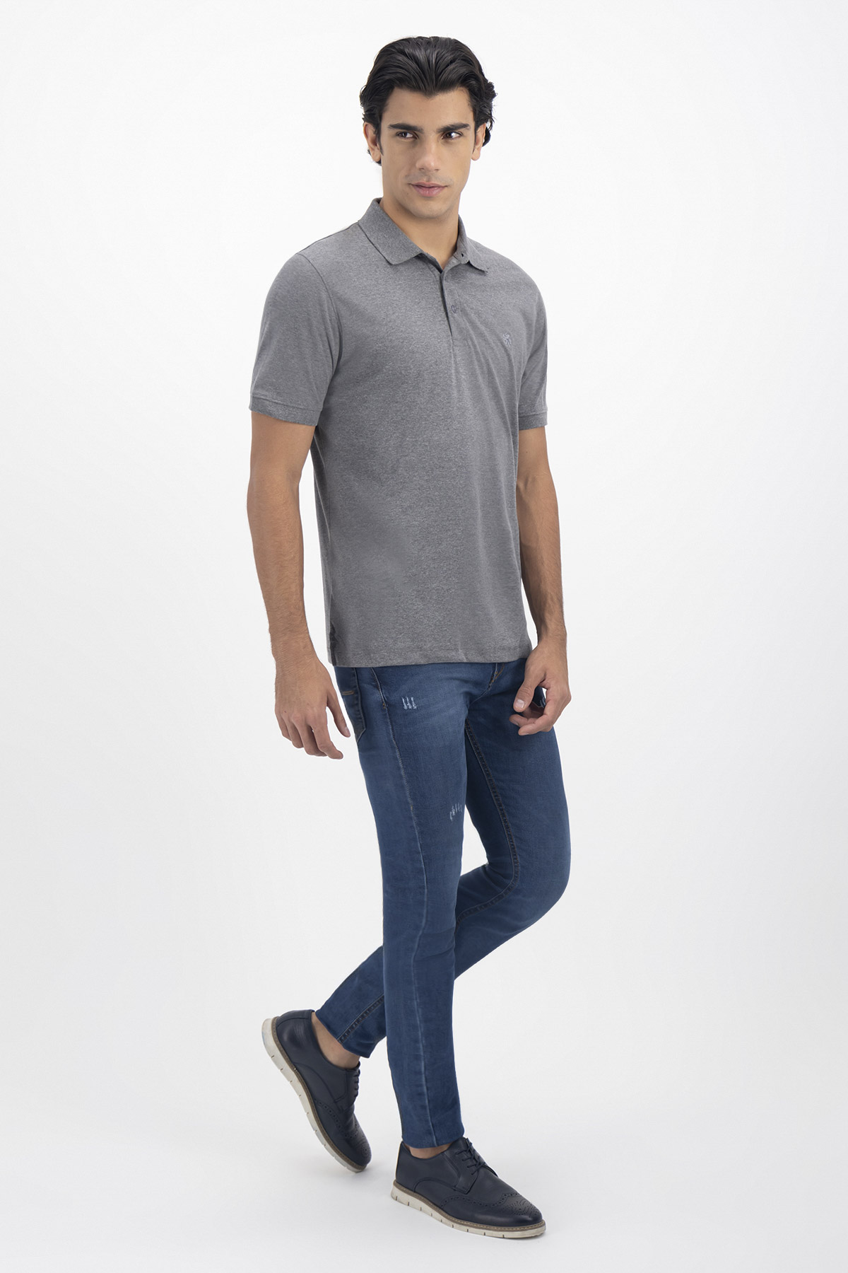 PLAYERA TIPO POLO PREMIUM COTTON CONTEMPORARY FIT LAMBERTI image number 3