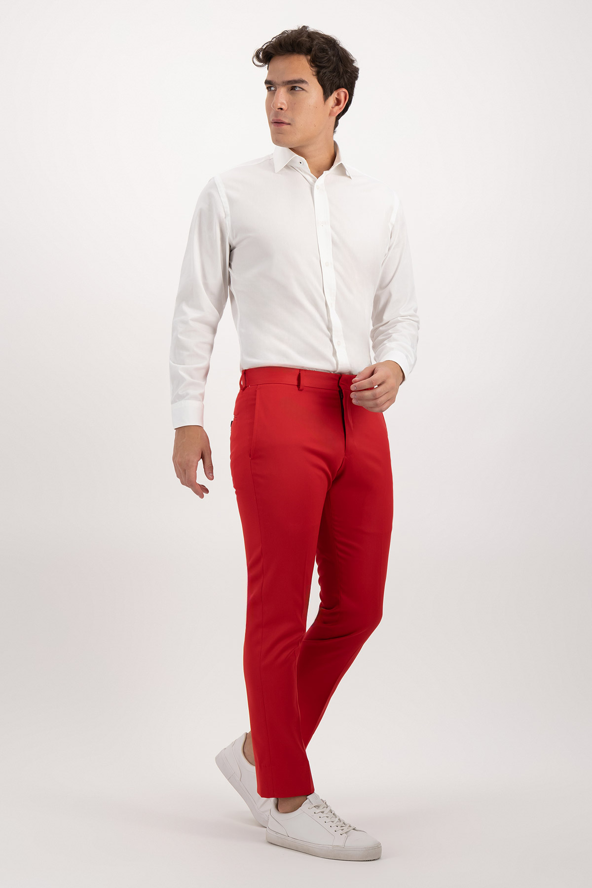 PANTALÓN SEPARATE VESTIR ROJO SLIM FIT LMENTAL