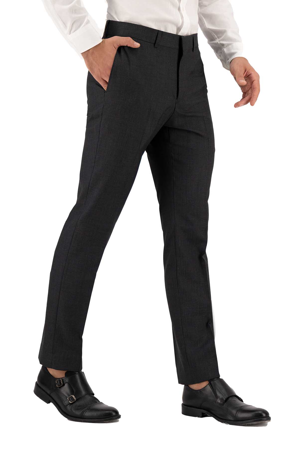 PANTALÓN VESTIR GRIS OXFORD MODERN FIT SONNETI image number 0