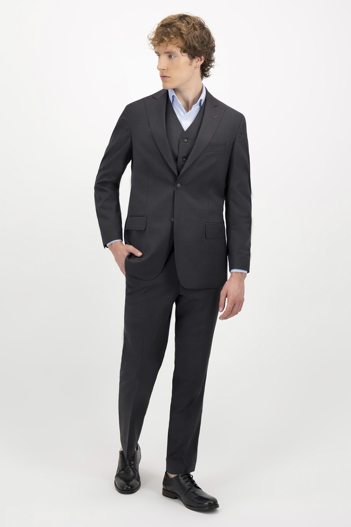 TRAJE TRÍO FRESCO DI LANA CONTEMPORARY FIT LAMBERTI